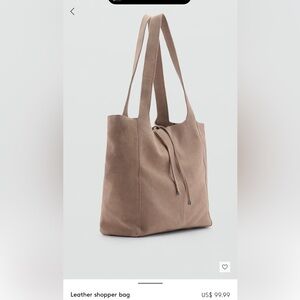NWT- Mango Suede Tote